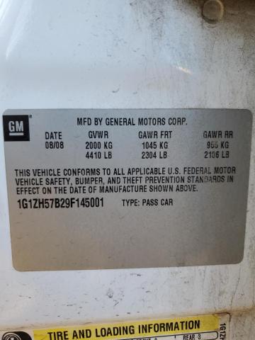 1G1ZH57B29F145001 - 2009 CHEVROLET MALIBU 1LT 白色 照片 12