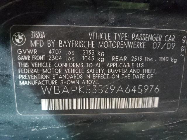 WBAPK53529A645976 - 2009 BMW 328 XI SULEV BLACK photo 12