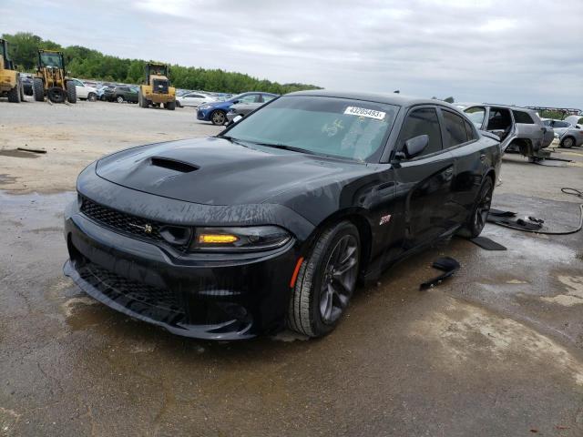 2C3CDXGJ6MH553640 - 2021 DODGE CHARGER SCAT PACK BLACK photo 1