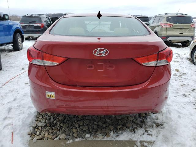 KMHDH4AE6CU435898 - 2012 HYUNDAI ELANTRA GLS RED photo 6