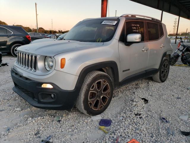 ZACCJADT1GPC66412 - 2016 JEEP RENEGADE LIMITED SILVER photo 1