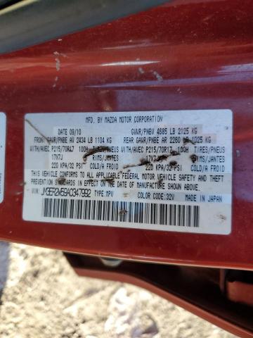 JM3ER2W59A0347992 - 2010 MAZDA CX-7 BURGUNDY photo 13