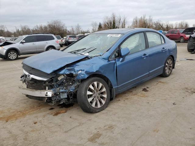 19XFA1F99AE061035 - 2010 HONDA CIVIC EXL BLUE photo 1