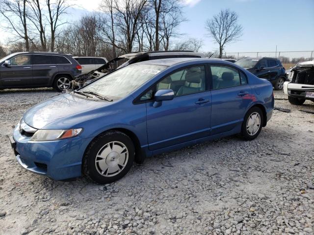 JHMFA3F2XAS006023 - 2010 HONDA CIVIC HYBRID BLUE photo 1