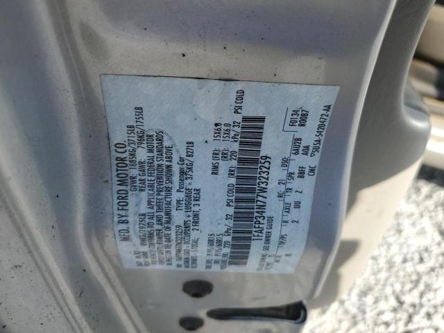 1FAFP34N77W323259 - 2007 FORD FOCUS ZX4 SILVER photo 12