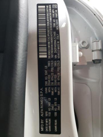 ZASPAKBN4L7C74496 - 2020 ALFA ROMEO STELVIO TI Սպիտակ լուսանկար 12
