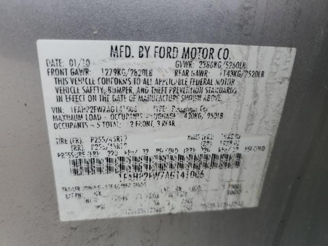 1FAHP2FW7AG141006 - 2010 FORD TAURUS LIMITED SILVER photo 12