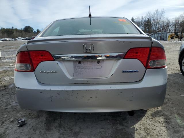 JHMFA36259S003591 - 2009 HONDA CIVIC HYBRID SILVER photo 6