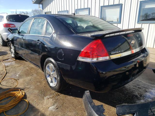 2G1WT58N181367710 - 2008 CHEVROLET IMPALA LT BLACK photo 2