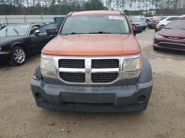 1D8GU28K07W560016 - 2007 DODGE NITRO SXT ORANGE photo 5