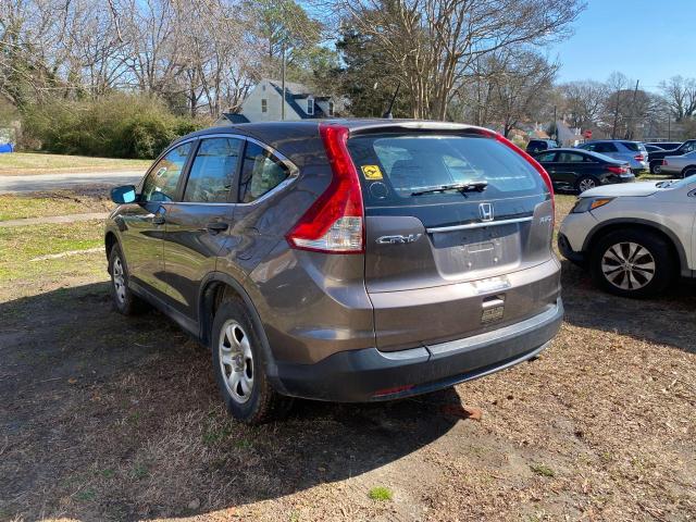 2HKRM4H33EH708240 - 2014 HONDA CR-V LX BROWN photo 3