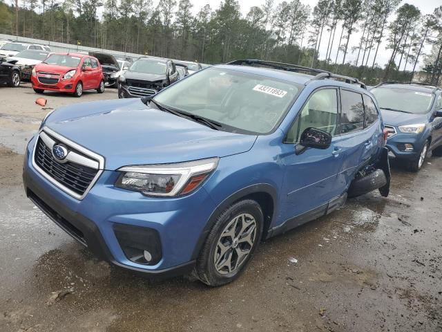 JF2SKAJC4MH470607 - 2021 SUBARU FORESTER PREMIUM BLUE photo 1