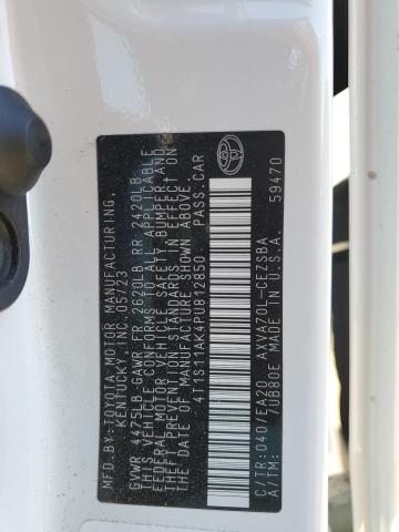 4T1S11AK4PU812850 - 2023 TOYOTA CAMRY SE NIGHT SHADE WHITE photo 12