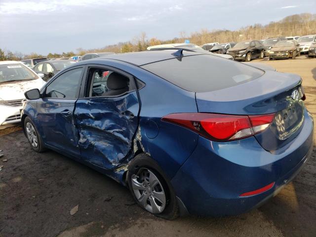 KMHDH4AE8GU486048 - 2016 HYUNDAI ELANTRA SE BLUE photo 2