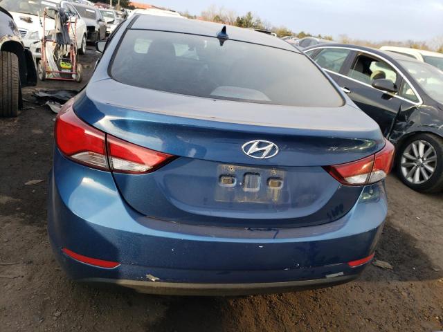 KMHDH4AE8GU486048 - 2016 HYUNDAI ELANTRA SE BLUE photo 6