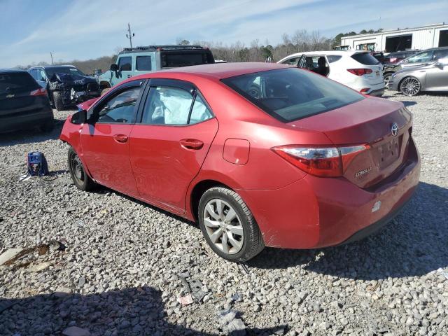 2T1BURHE1EC146065 - 2014 TOYOTA COROLLA L RED photo 2