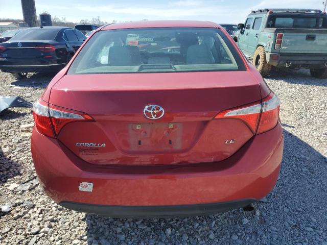 2T1BURHE1EC146065 - 2014 TOYOTA COROLLA L RED photo 6