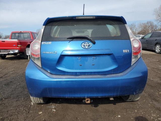 JTDKDTB31C1519904 - 2012 TOYOTA PRIUS C BLUE photo 6