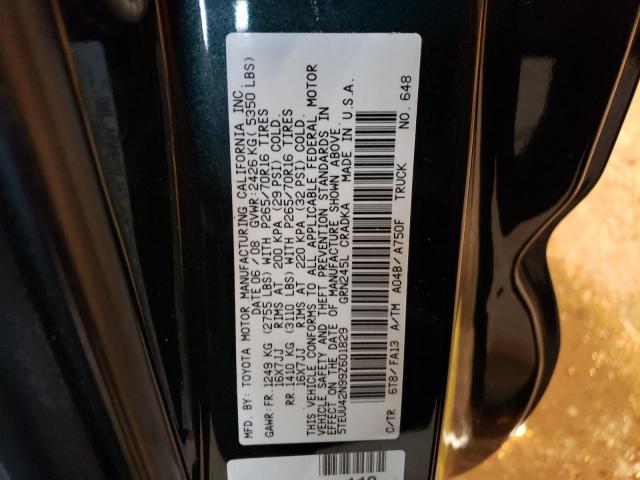 5TEUU42N99Z601829 - 2009 TOYOTA TACOMA ACCESS CAB Жасыл фото 12