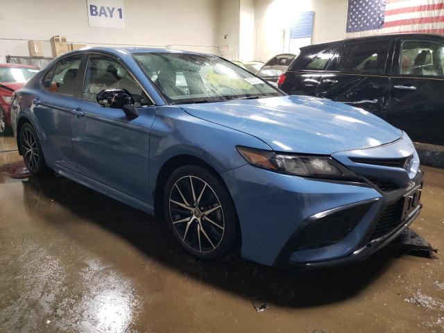 4T1G31AK5PU047180 - 2023 TOYOTA CAMRY SE NIGHT SHADE BLUE photo 4
