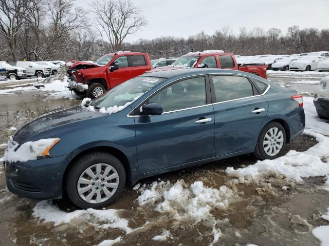 3N1AB7APXEY334443 - 2014 NISSAN SENTRA S BLUE photo 1