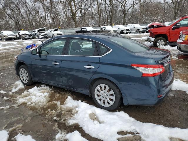 3N1AB7APXEY334443 - 2014 NISSAN SENTRA S BLUE photo 2