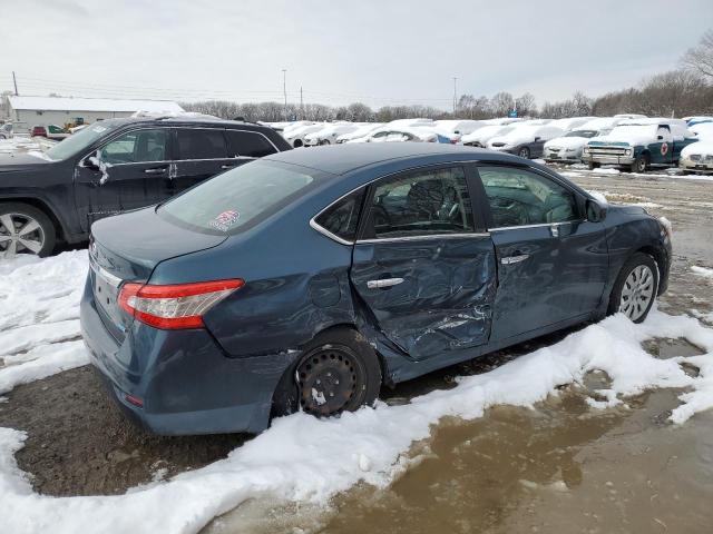 3N1AB7APXEY334443 - 2014 NISSAN SENTRA S BLUE photo 3