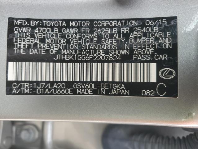 JTHBK1GG6F2207824 - 2015 LEXUS ES 350 TAN photo 13