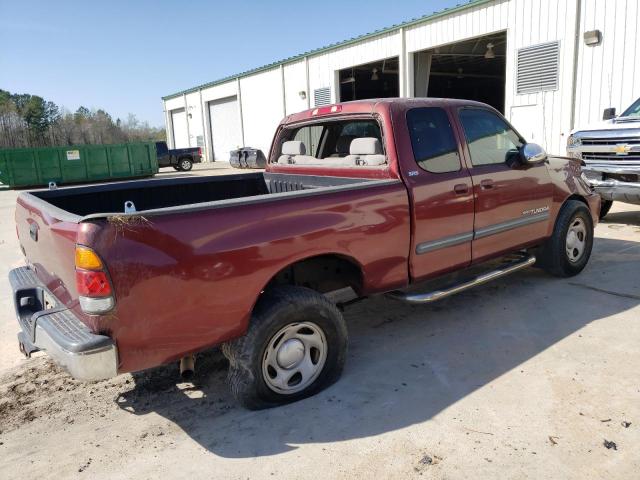 5TBRN34144S437458 - 2004 TOYOTA TUNDRA ACCESS CAB SR5 RED photo 3