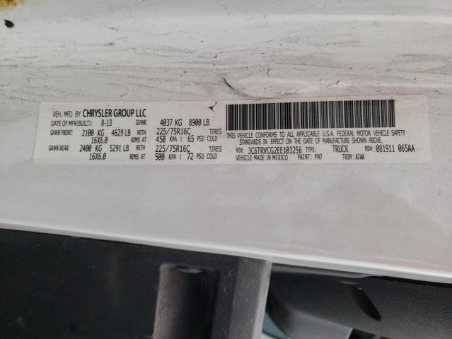 3C6TRVCG2EE103256 - 2014 RAM PROMASTER 2500 HIGH أبيض صورة 13