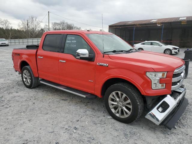 1FTEW1EG0HKC57613 - 2017 FORD F150 SUPERCREW RED photo 4