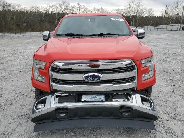 1FTEW1EG0HKC57613 - 2017 FORD F150 SUPERCREW RED photo 5