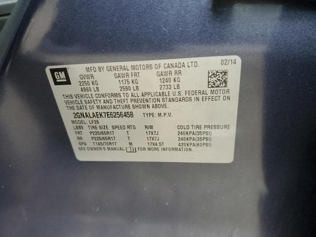 2GNALAEK7E6256458 - 2014 CHEVROLET EQUINOX LS BLUE photo 12