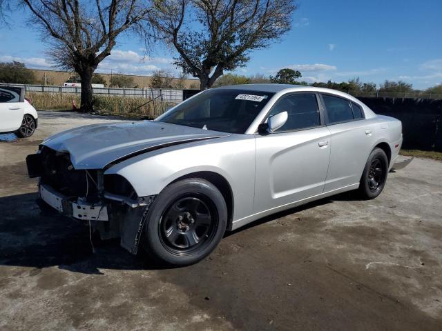 2C3CDXAT8CH282542 - 2012 DODGE CHARGER POLICE SILVER photo 1