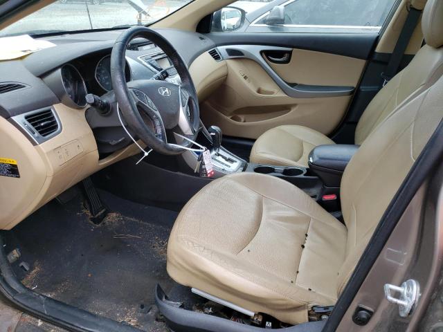 5NPDH4AE4DH155588 - 2013 HYUNDAI ELANTRA GLS TAN photo 7