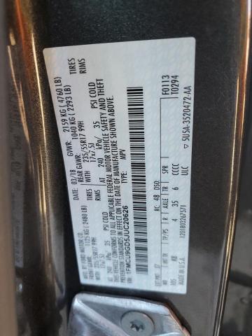 1FMCU9GD5JUC20626 - 2018 FORD ESCAPE SE GRAY photo 13