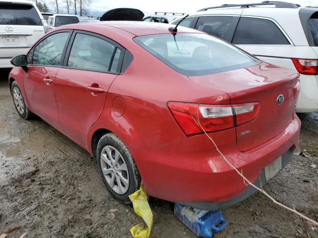 KNADM4A38H6050124 - 2017 KIA RIO LX RED photo 2