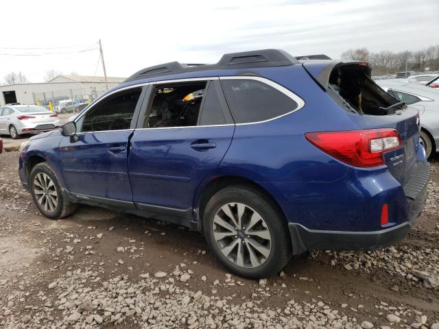 4S4BSENC6F3303743 - 2015 SUBARU OUTBACK 3.6R LIMITED BLUE photo 2