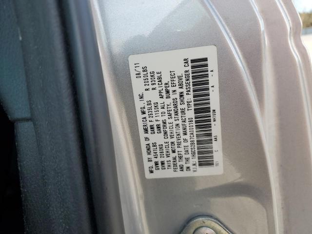 1HGCS2B87CA000180 - 2012 HONDA ACCORD EXL SILVER photo 12