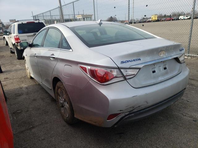 KMHEC4A41EA117038 - 2014 HYUNDAI SONATA HYBRID SILVER photo 2