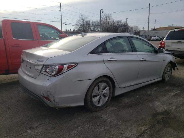 KMHEC4A41EA117038 - 2014 HYUNDAI SONATA HYBRID SILVER photo 3