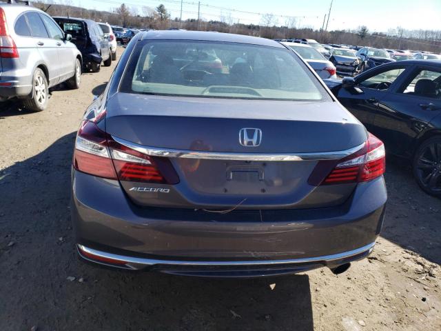 1HGCR2F31HA264089 - 2017 HONDA ACCORD LX GRAY photo 6