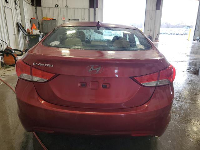 5NPDH4AEXDH308863 - 2013 HYUNDAI ELANTRA GLS RED photo 6