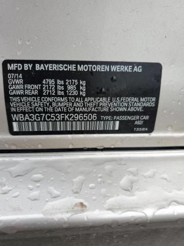 WBA3G7C53FK296506 - 2015 BMW 328 XI BEIGE photo 12