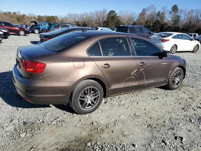 3VWLL7AJ9CM314507 - 2012 VOLKSWAGEN JETTA TDI BROWN photo 3