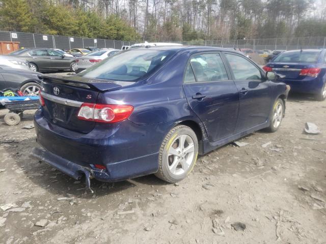 2T1BU4EE5CC893673 - 2012 TOYOTA COROLLA BASE BLUE photo 3