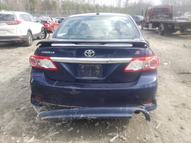 2T1BU4EE5CC893673 - 2012 TOYOTA COROLLA BASE BLUE photo 6