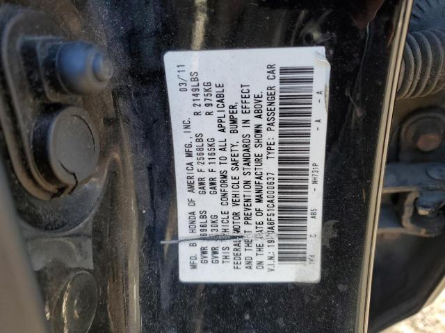 19UUA8F51CA000637 - 2012 ACURA TL BLACK photo 12