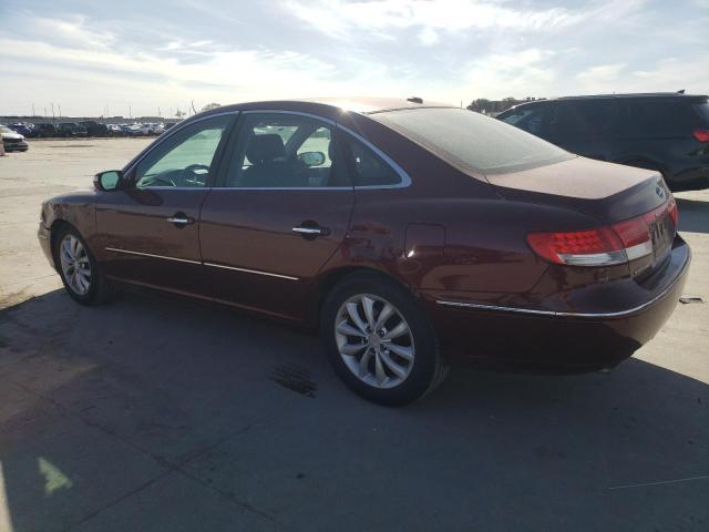 KMHFC46F48A333629 - 2008 HYUNDAI AZERA SE BURGUNDY photo 2