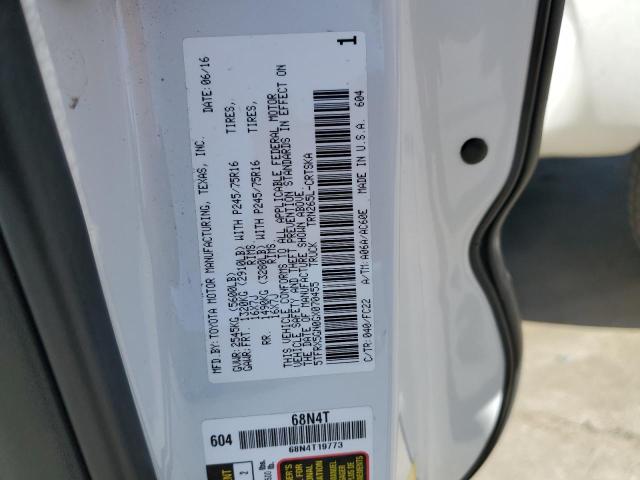 5TFRX5GN0GX070455 - 2016 TOYOTA TACOMA ACCESS CAB თეთრი ფოტო 12